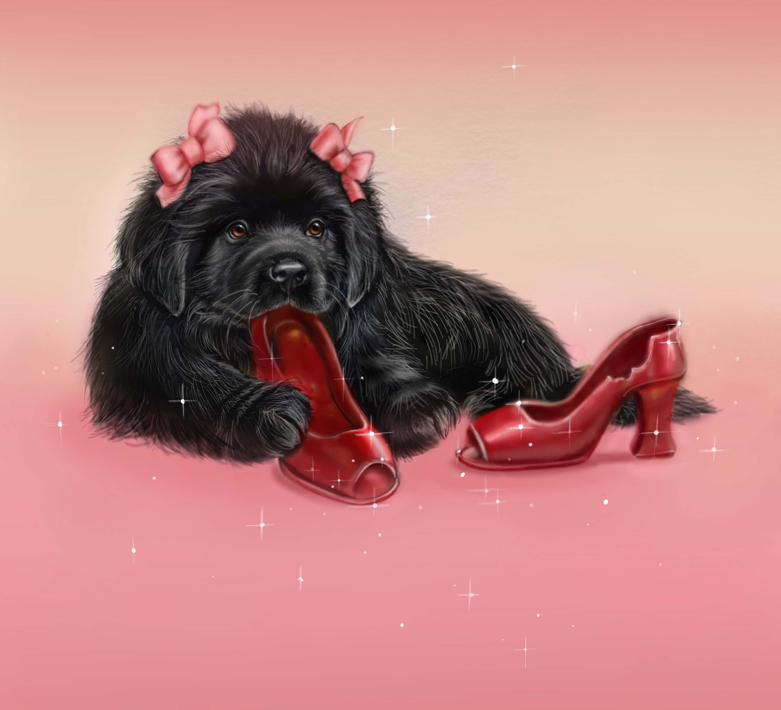 Newfoundland shop dog slippers